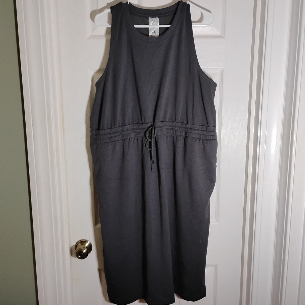 Tank Knit Athletic Drawstring Pockets Dress Serra